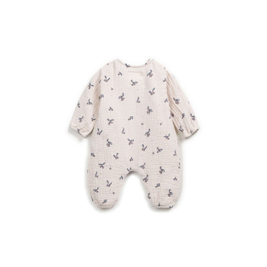 Pelele Cruzado de Algodón Estampado de Madroños - Play Up