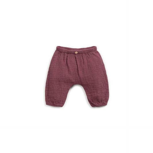 Pantalón de Gasa de Algodón – Vino - Play Up