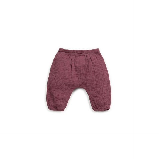 Pantalón de Gasa de Algodón – Vino - Play Up