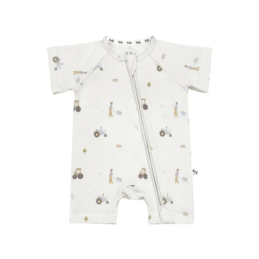 Pijama Corto Bambu con Cremallera Farm Day – Lilulila