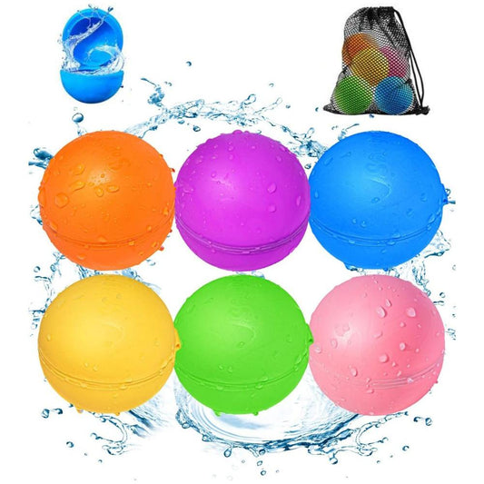 Set 6 Pelotas de Agua Reutilizables + Bolsa de Malla | Soppycid