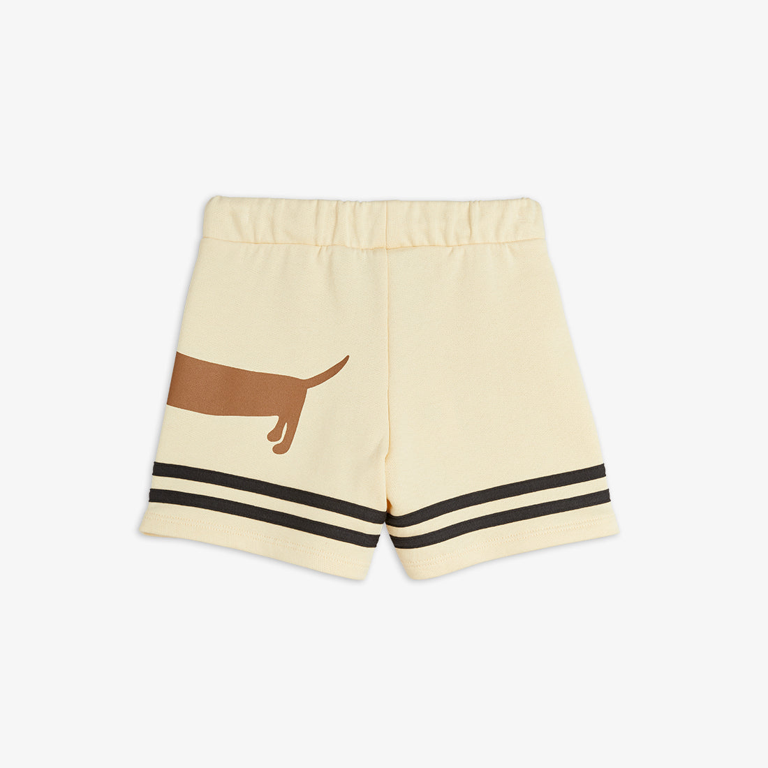 Pantalones Cortos con Estampado de Perro y Rayas – Vainilla | Mini Rodini