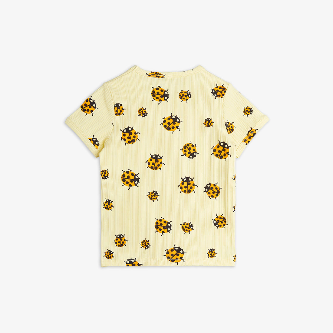 Camiseta de Manga Corta con Estampado de Mariquitas – Amarillo | Mini Rodini