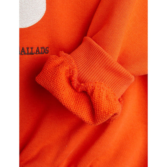 Sudadera con Bordado de Nota Musical – Rojo Naranja | Mini Rodini