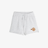 Pantalones Cortos con Estampado de Pez Flundra – Gris Jaspeado | Mini Rodini