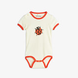 Body de Manga Corta con Mariquita – Crudo | Mini Rodini