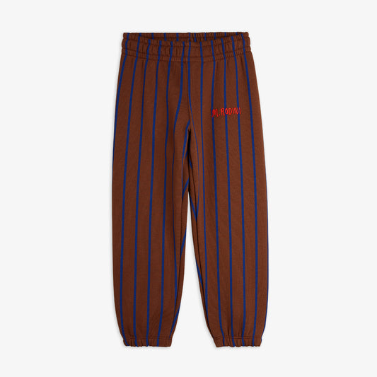 Pantalón Jogger de Rayas Chocolate y Azul - Mini Rodini