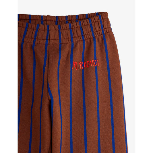 Pantalón Jogger de Rayas Chocolate y Azul - Mini Rodini
