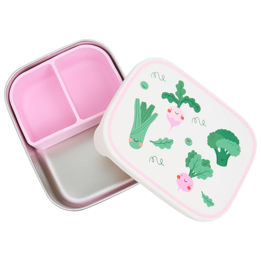 Fiambrera “Veggie Pals” de Acero Inoxidable y Silicona – The Cotton Cloud