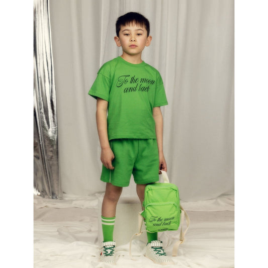 Shorts verdes con vivo blanco | Mini Rodini