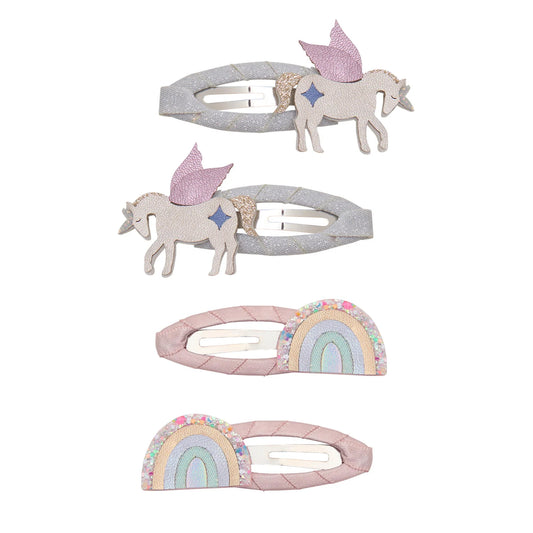 Pack 4 Pinzas de Pelo Unicorn & Rainbow – Mimi & Lula