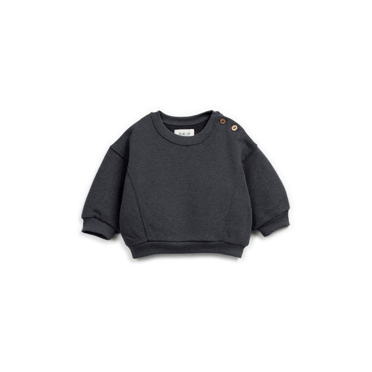 Sudadera de bebé en punto afelpado antracita - Play Up