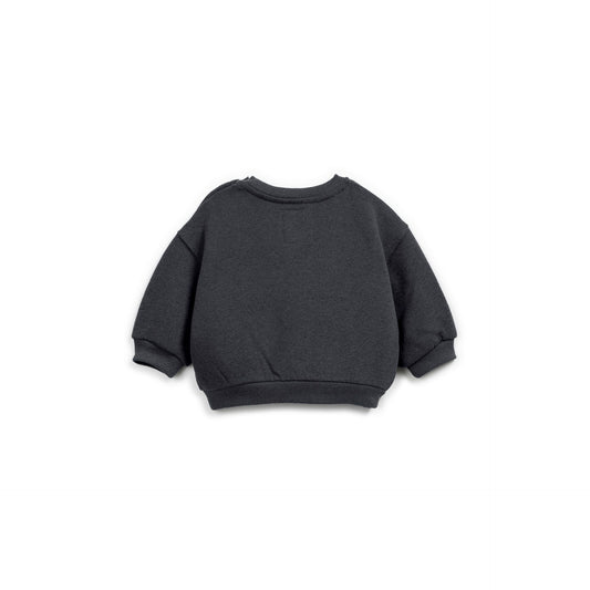 Sudadera de bebé en punto afelpado antracita - Play Up