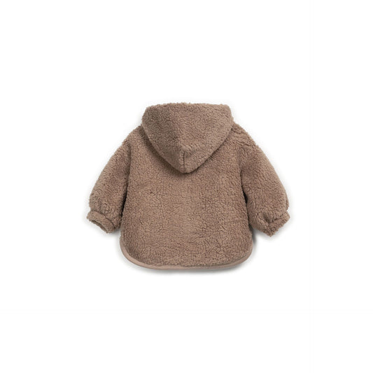 Abrigo Borreguito con Capucha – Marrón Tostado - Play Up