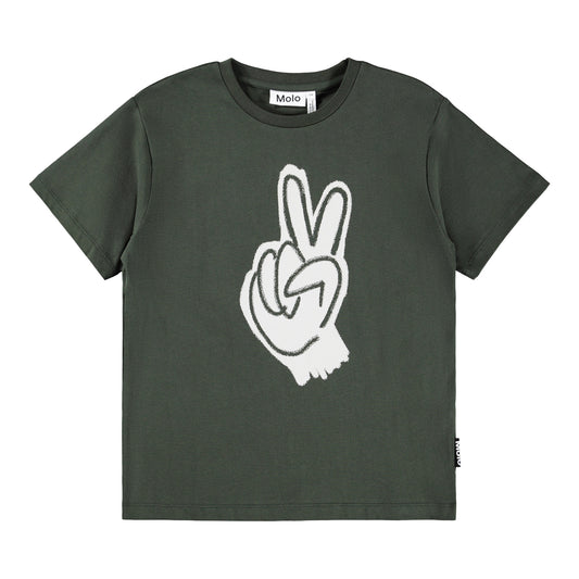 Camiseta Peace Sign Verde Oliva – MOLO