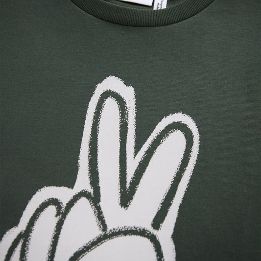 Camiseta Peace Sign Verde Oliva – MOLO