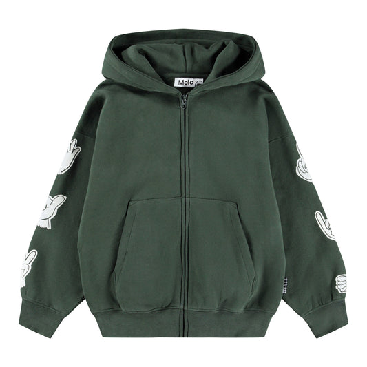 Sudadera con Capucha Peace Verde Oliva – MOLO