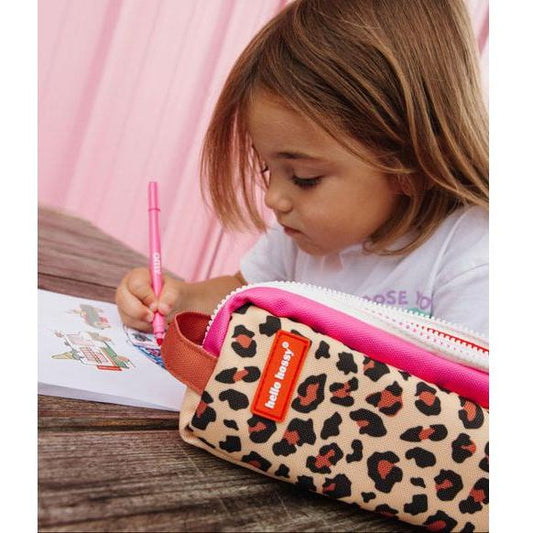 Estuche “Leopard” de Hello Hossy (2 cremalleras)