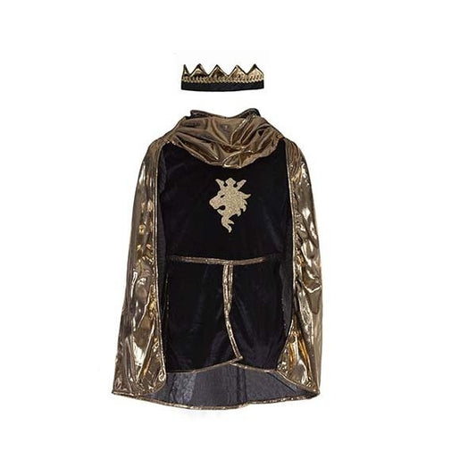 Conjunto de caballero dorado: túnica, capa y corona – Great Pretenders