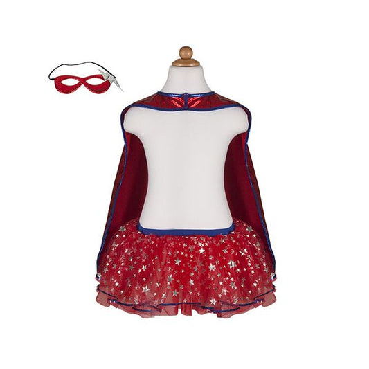 Conjunto Superhero Tutu: capa, falda y máscara – Great Pretenders