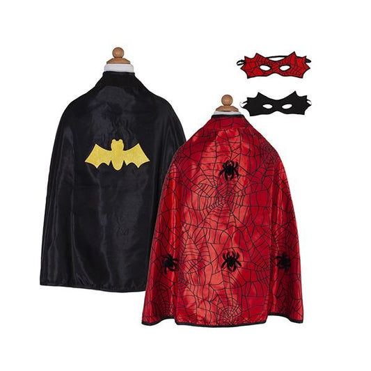 Capa reversible murciélago & araña con máscara – Great Pretenders