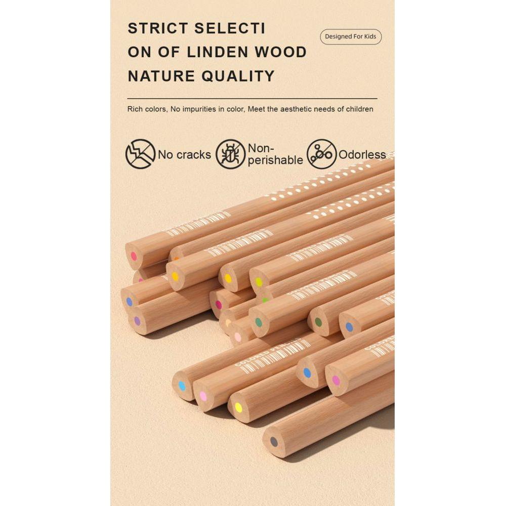 Lápices de Colores Elementales Mideer – Set de 36 (Forma Triangular)