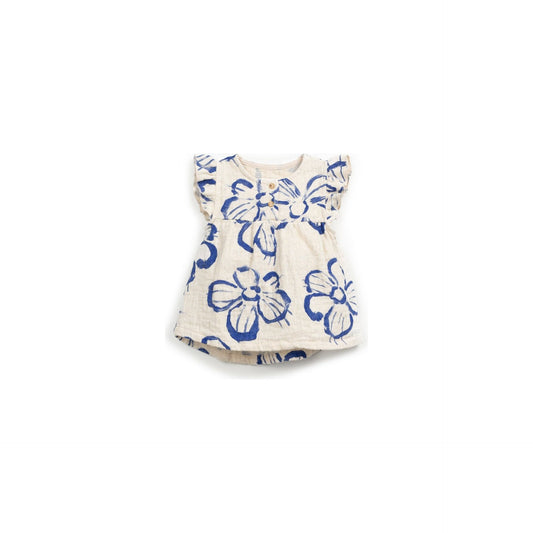 Túnica de Bebé con Estampado Floral – Mezcla de Algodón y Lino – Play Up