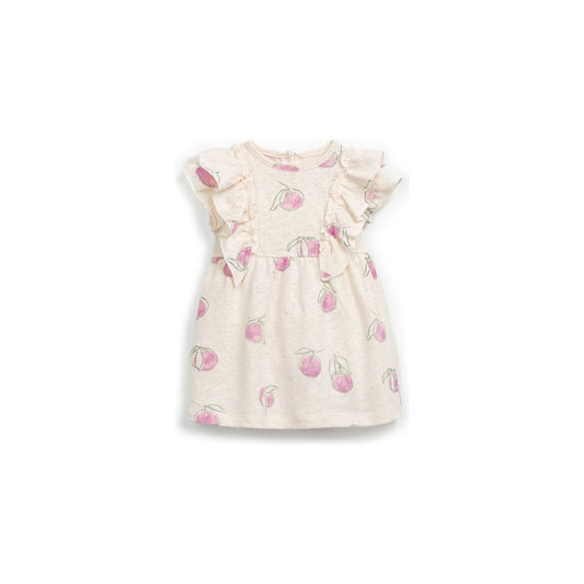 Vestido de Bebé con Estampado de Naranjas – Algodón Orgánico Certificado OEKO-TEX® – Play Up