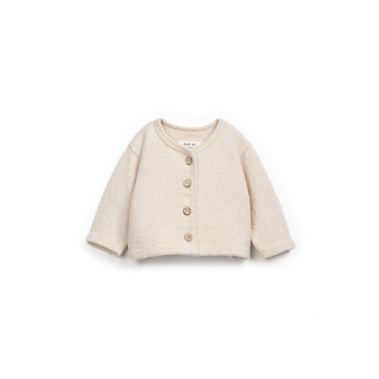 Cárdigan de Punto Crudo con Botones de Madera - Play Up
