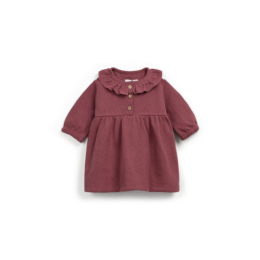 Vestido de bebé de felpa con cuello volante – Play Up