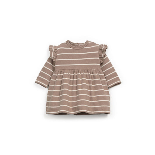 Vestido de Punto Rayas Marrón | Play Up