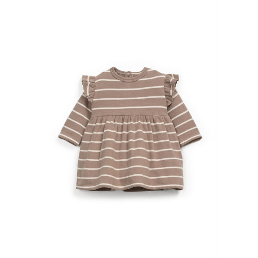 Vestido de Punto Rayas Marrón | Play Up