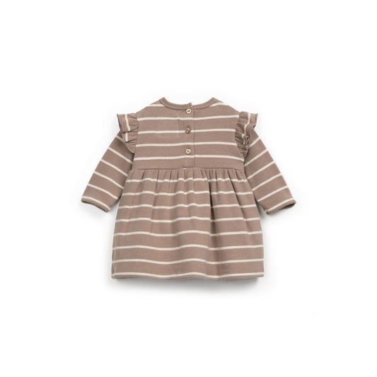 Vestido de Punto Rayas Marrón | Play Up