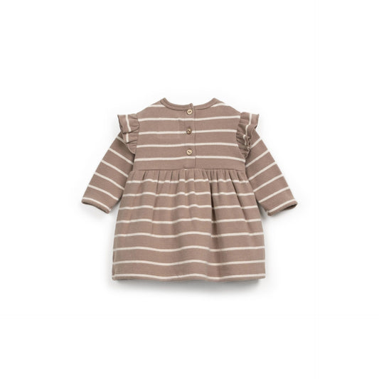Vestido de Punto Rayas Marrón | Play Up