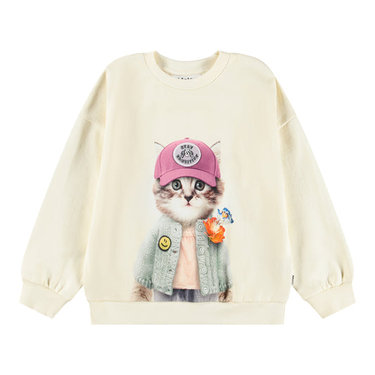 Sudadera Gato con Gorro “Stay Pawsitive” – MOLO