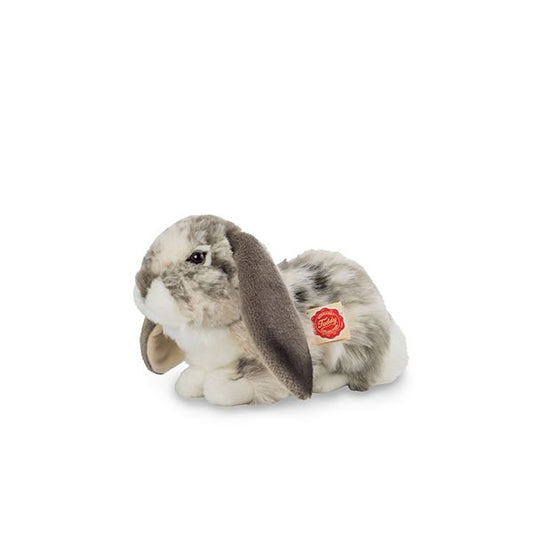 Conejo Belier Acostado Gris-Blanco – 30 cm | Hermann Teddy