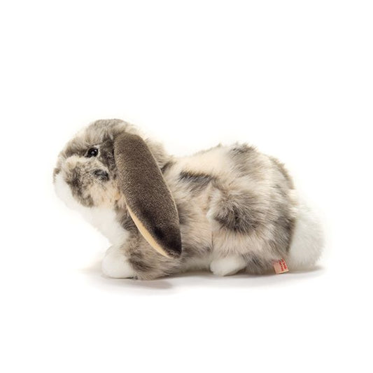 Conejo Belier Acostado Gris-Blanco – 30 cm | Hermann Teddy