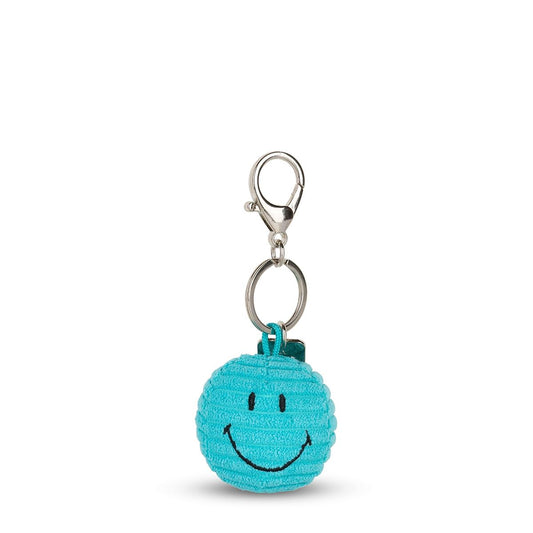 Smiley Keychain ECO Corduroy Azul – 4,5 cm | Bon Ton Toys
