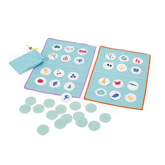 Travel Game Bingo & Memory – Toalla de juego reversible | Quut