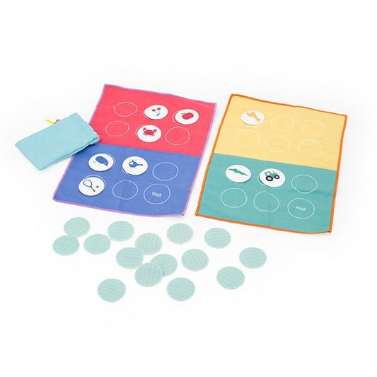 Travel Game Bingo & Memory – Toalla de juego reversible | Quut