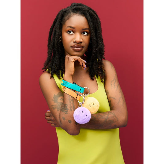 Llavero Smiley ECO Fuzzy Lila (7 cm) | Bon Ton Toys