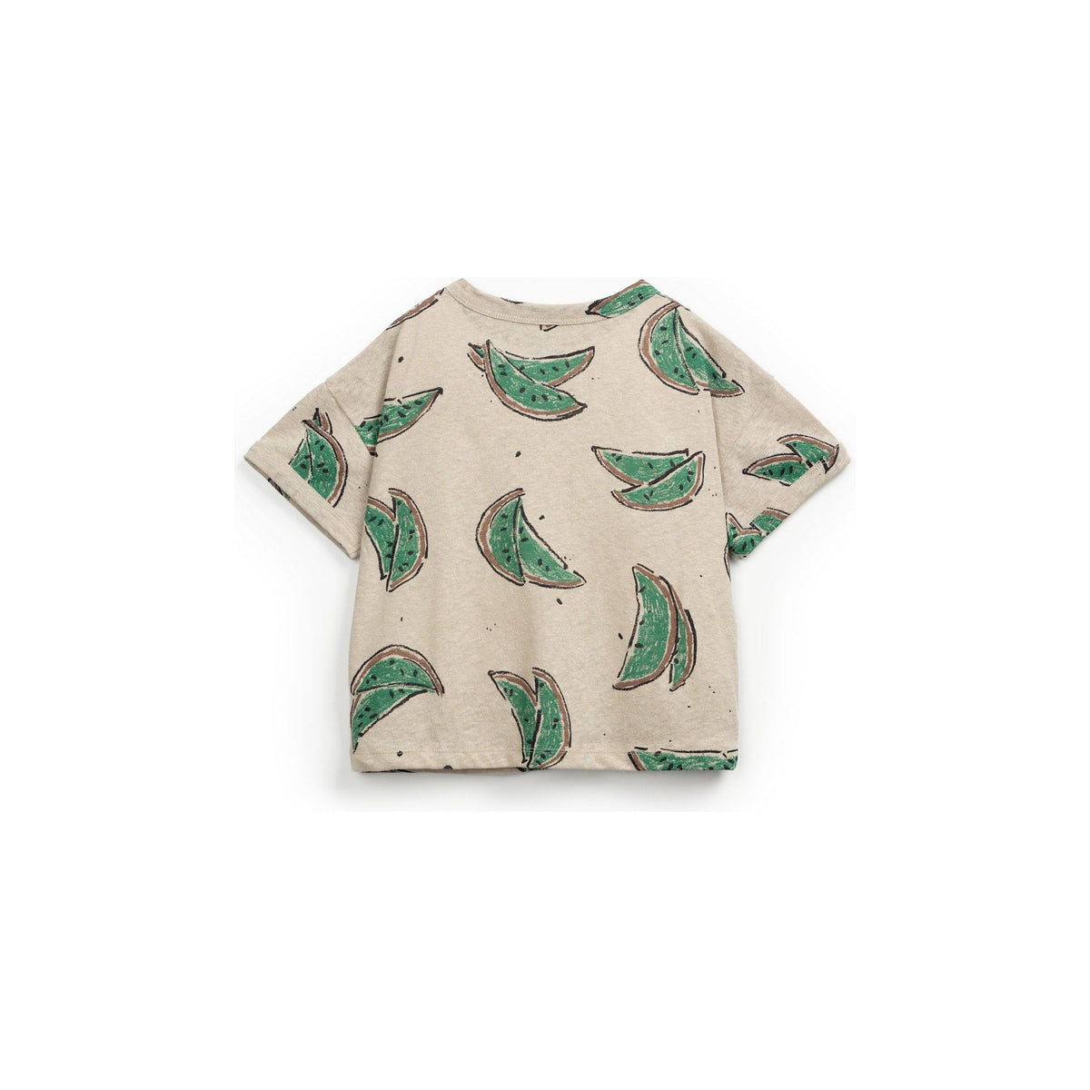 Camiseta de Niño con Estampado de Sandía – Mezcla de Algodón Orgánico y Lino – Certificación OEKO-TEX® – Play Up