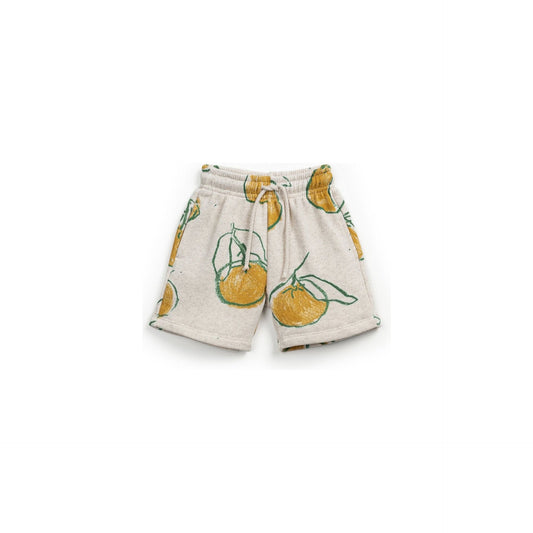 Pantalón Corto de Niño con Estampado de Naranjas – Algodón Orgánico y Lino – Play Up