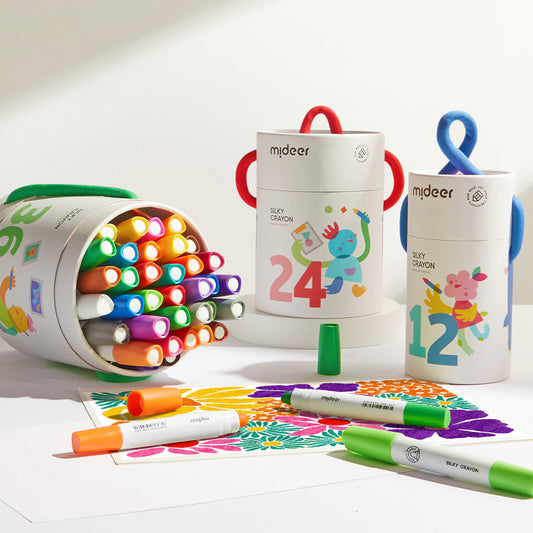 Crayones Sedosos Mideer – Estuche de 12 unidades