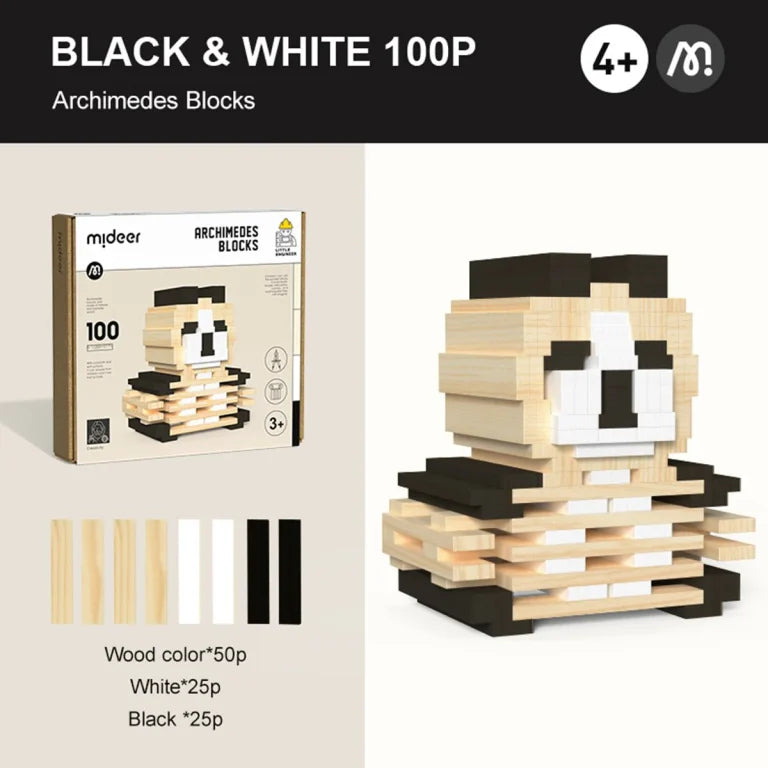 Bloques de Madera Archimedes – 100 piezas | Mideer