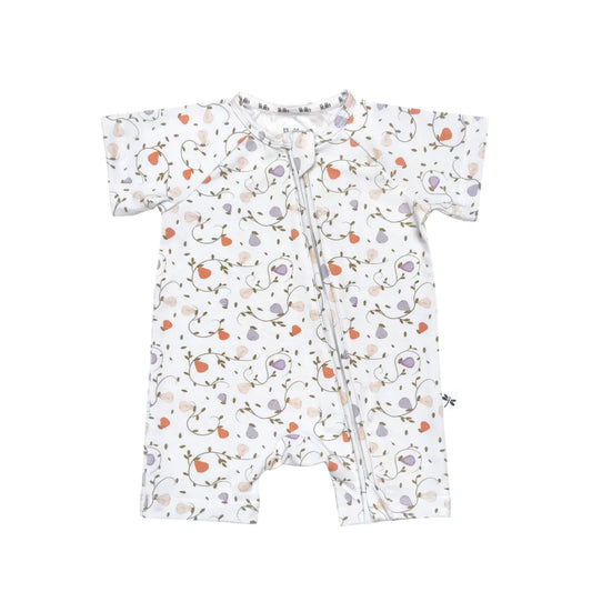 Sweet Pears Bamboo Short Pajamas with Zipper – Lilulila
