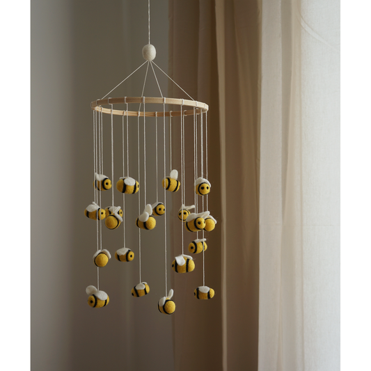 Móvil de Abejas de Fieltro – Gamcha