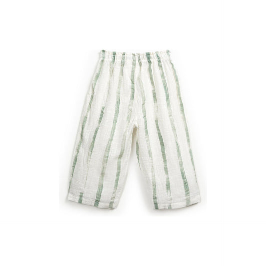 Pantalones de Algodón Orgánico con Estampado de Rayas – Niña Play Up