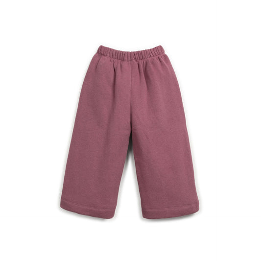 Pantalón Jogger Ancho de Felpa – Rosa Vino | Play Up