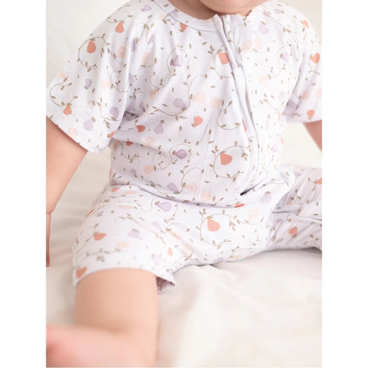 Pijama Corto Bambu con Cremallera Sweet Pears – Lilulila